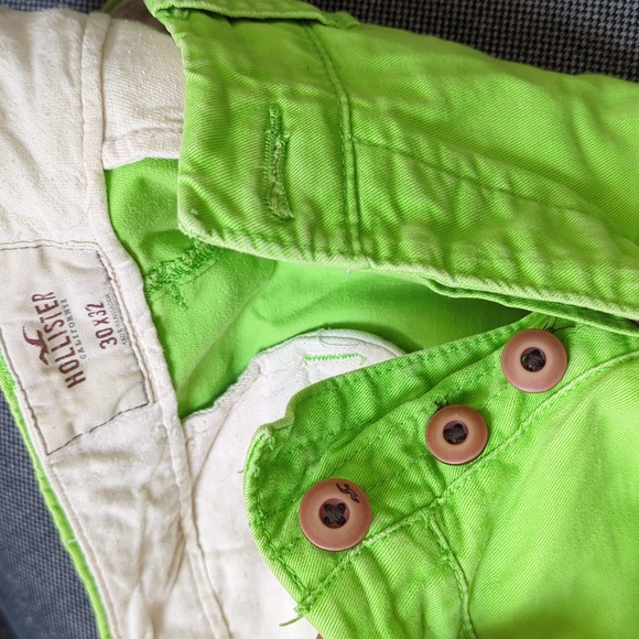 Hollister Bight Green Button Fly Pants Size 30/32 - Picture 4 of 6